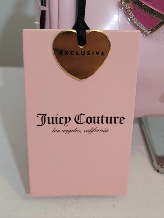 Juicy Couture Pink Patent Barrel Shoulder Bag with Gold Chain Charm NWT main image 12